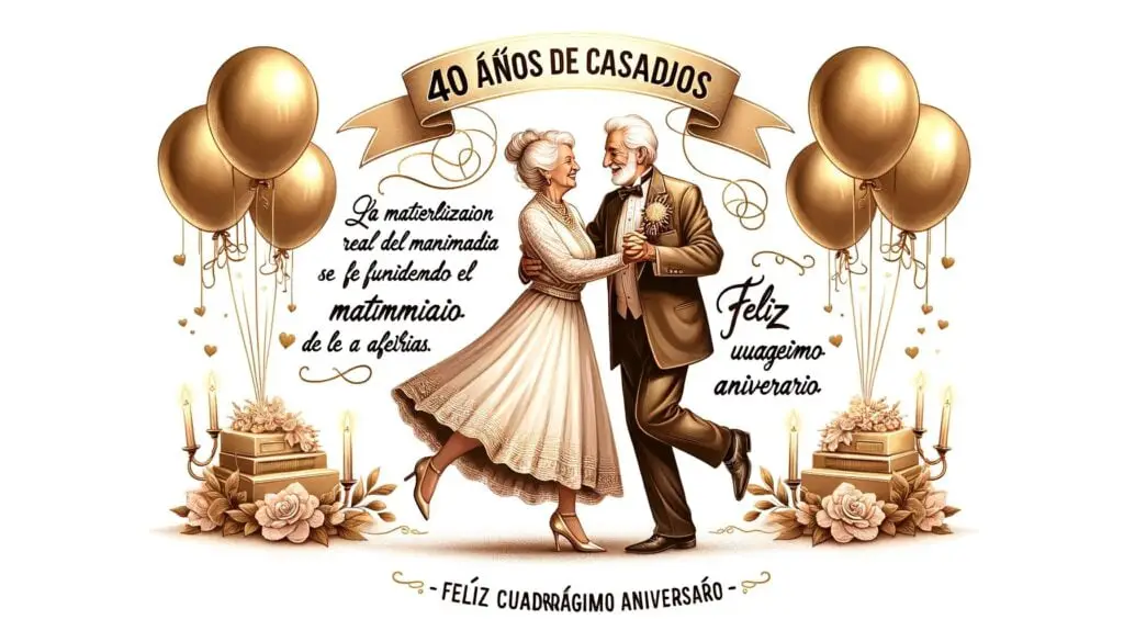 Feliz boda de rubí, después de cuarenta años, el sentimiento sigue intacto y las emociones siguen apareciendo.

