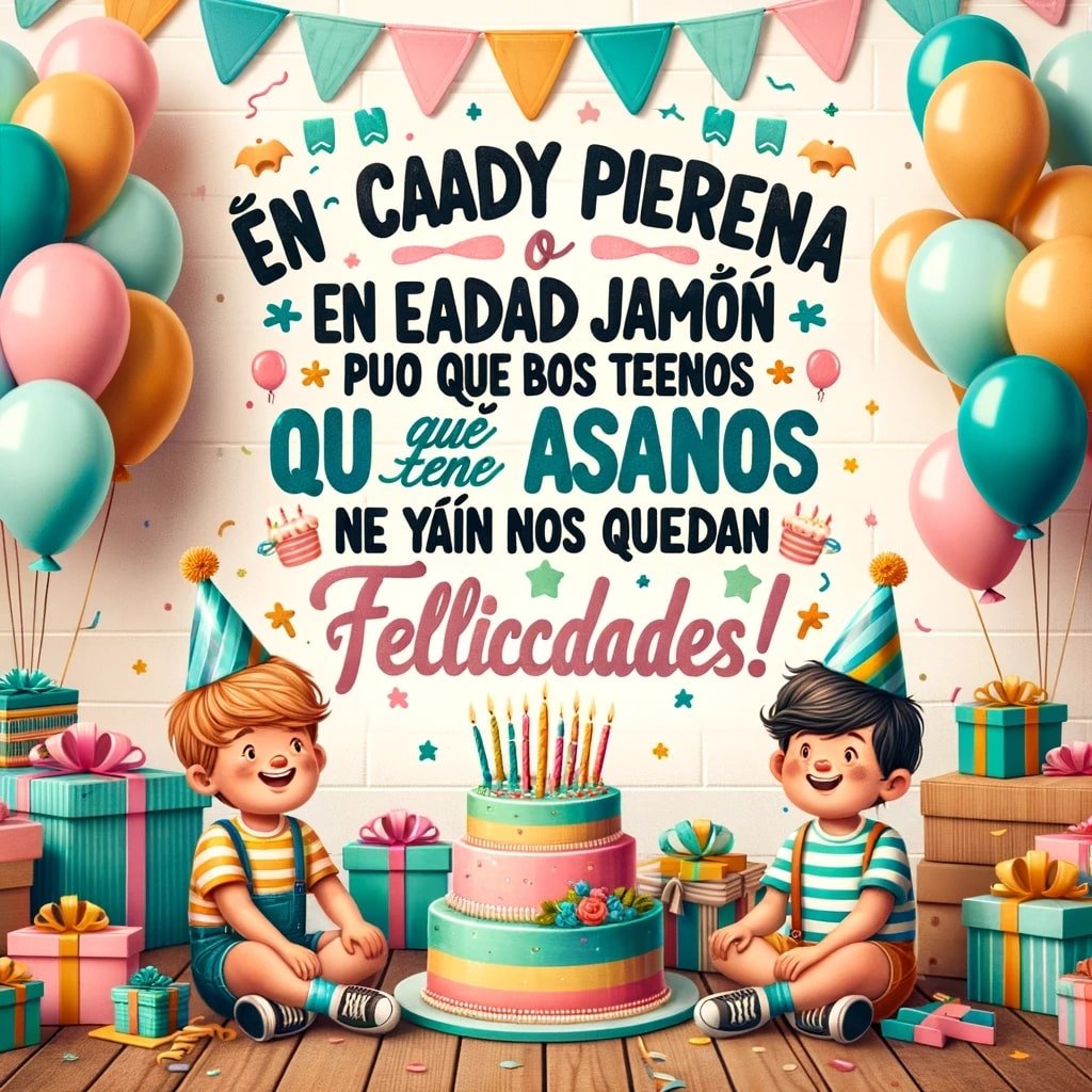 Si tu cumple 'is', la fiesta 'is coming'.
