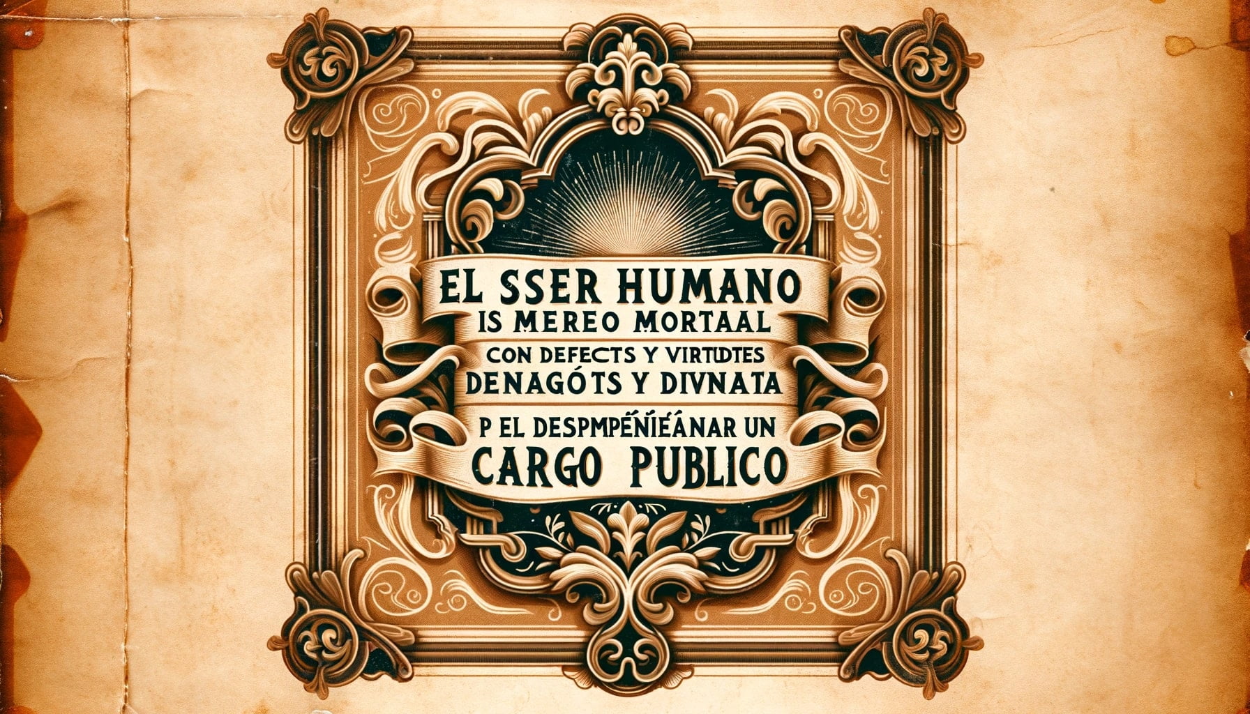 “El ser humano es un mero mortal con defectos y virtudes, y no adquiere entidad divina por el hecho de desempeñar un cargo público.”