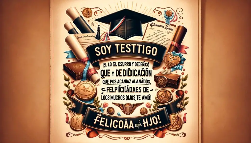 Eso mi querido hijo… es el más valioso reconocimiento de todos tus logros. ¡Te felicito por alcanzarlos!