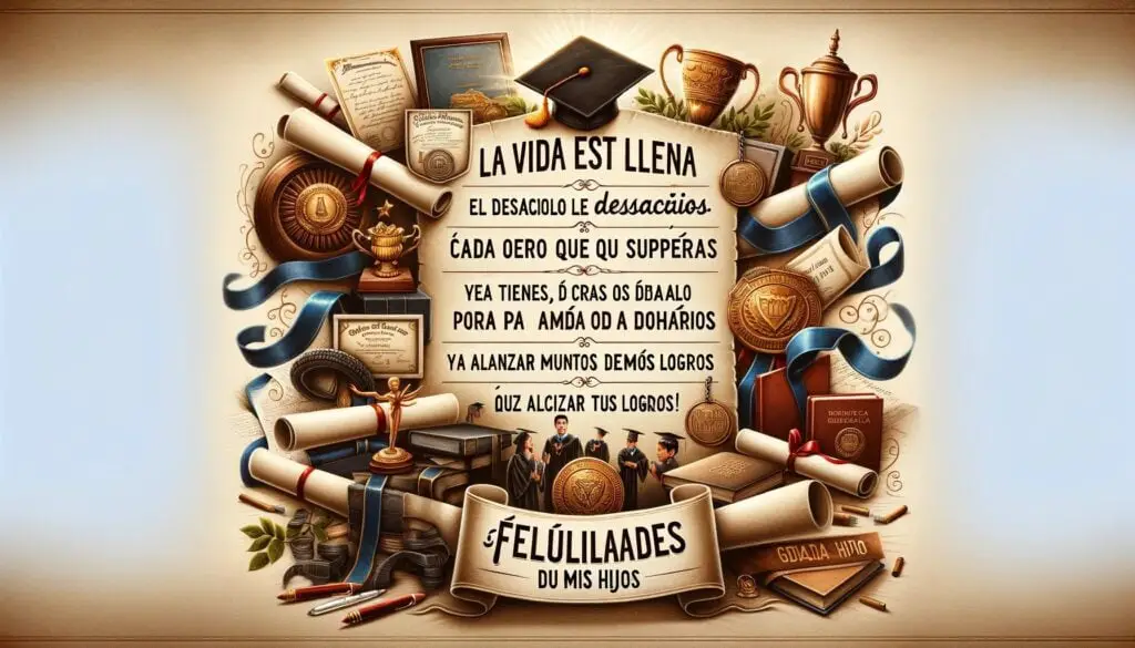 Felicito tus logros alcanzados mi querido hijo, pero que esto signifique el comienzo de tu camino para seguir trazando nuevas metas y objetivos que cumplir.

