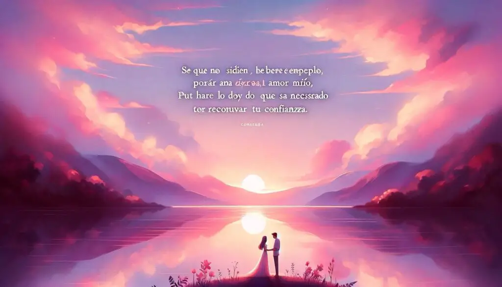 Tengo la certeza de que recuperaré tu confianza, porque sé que en el fondo, ambos sentimos un profundo amor.

