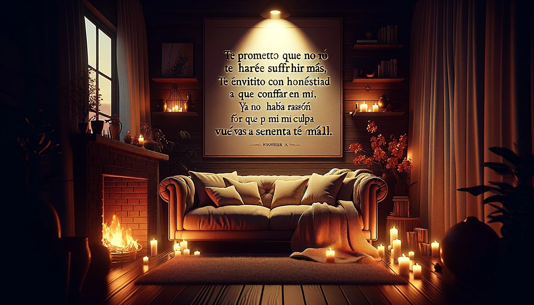 DALL·E 2023 11 11 10.27.46 A warm inviting scene conveying the message of commitment and rebuilding trust. Visualize a cozy living room at dusk with ambient lighting from a fi