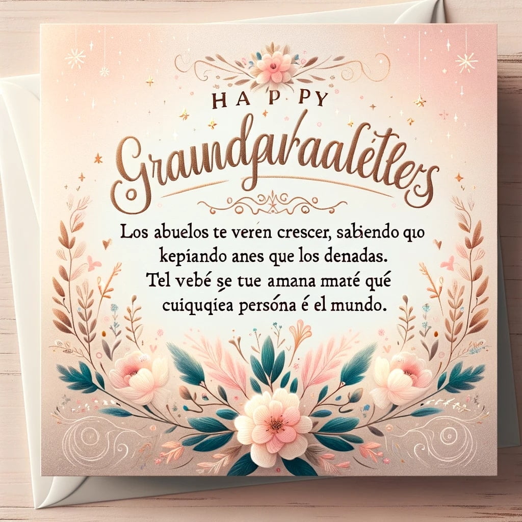 Los abuelos te ven crecer, sabiendo que te dejarán antes que los demás. Tal vez sea por eso que te aman más que cualquier otra persona en el mundo.

