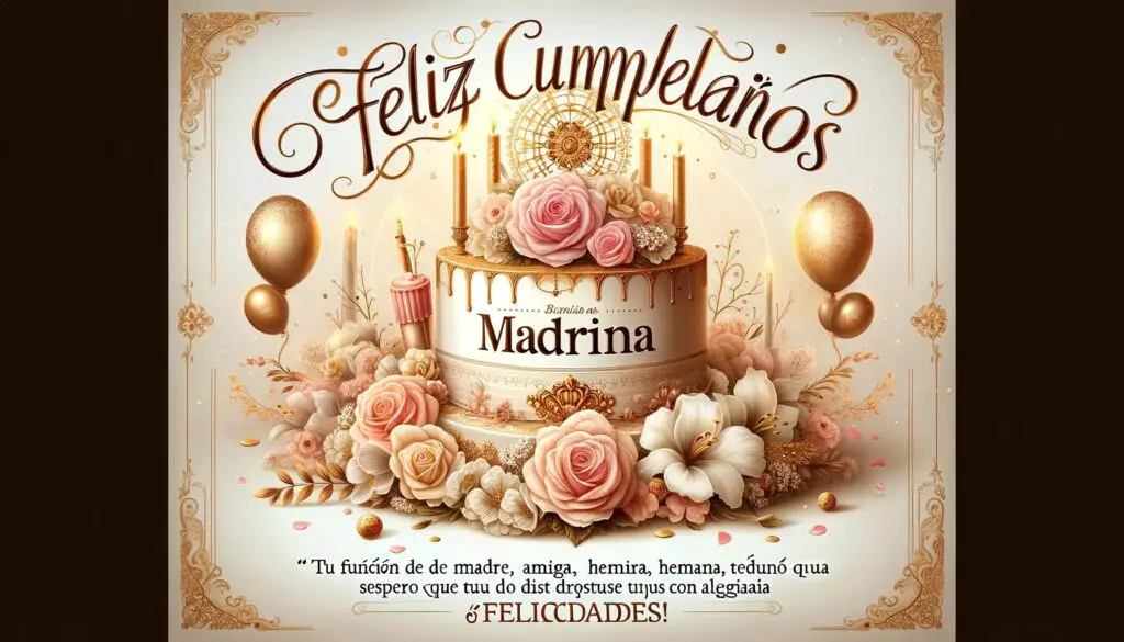 ¡Enhorabuena, madrina querida! Espero que se alegre tanto por estar celebrando un año más de vida.Que no sabrá si estas soñando o estas despierta, que los cumplas Feliz.

