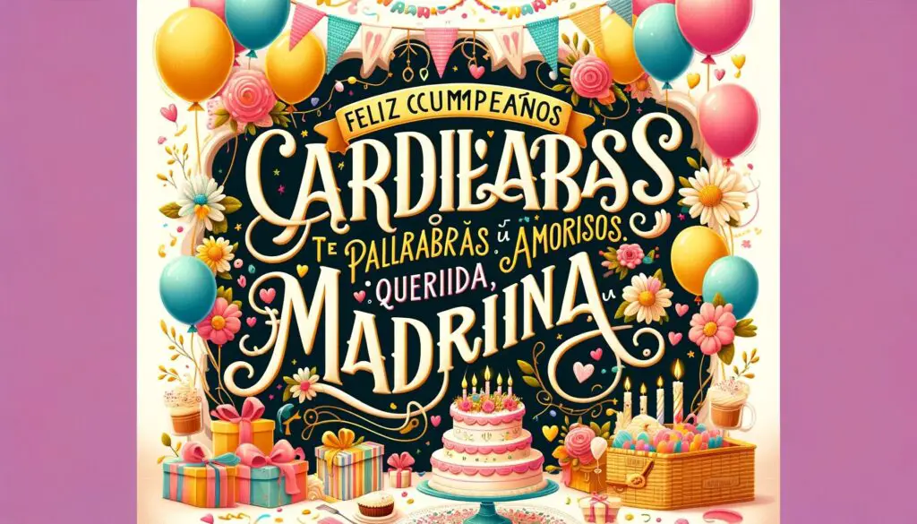 Tu cumpleaños es especial para tantas personas que te conocen. ¡Espero que sepas que estará lleno de amor y dulces sentimientos solo para ti! Feliz cumpleaños, madrina!

