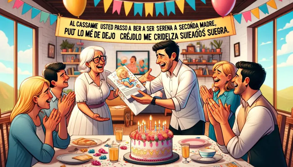 No sabría decir si puedo superar con un regalo, el que tú me diste a mí, y es haber dado a luz al hombre de mis sueños, felicidades suegra querida.

