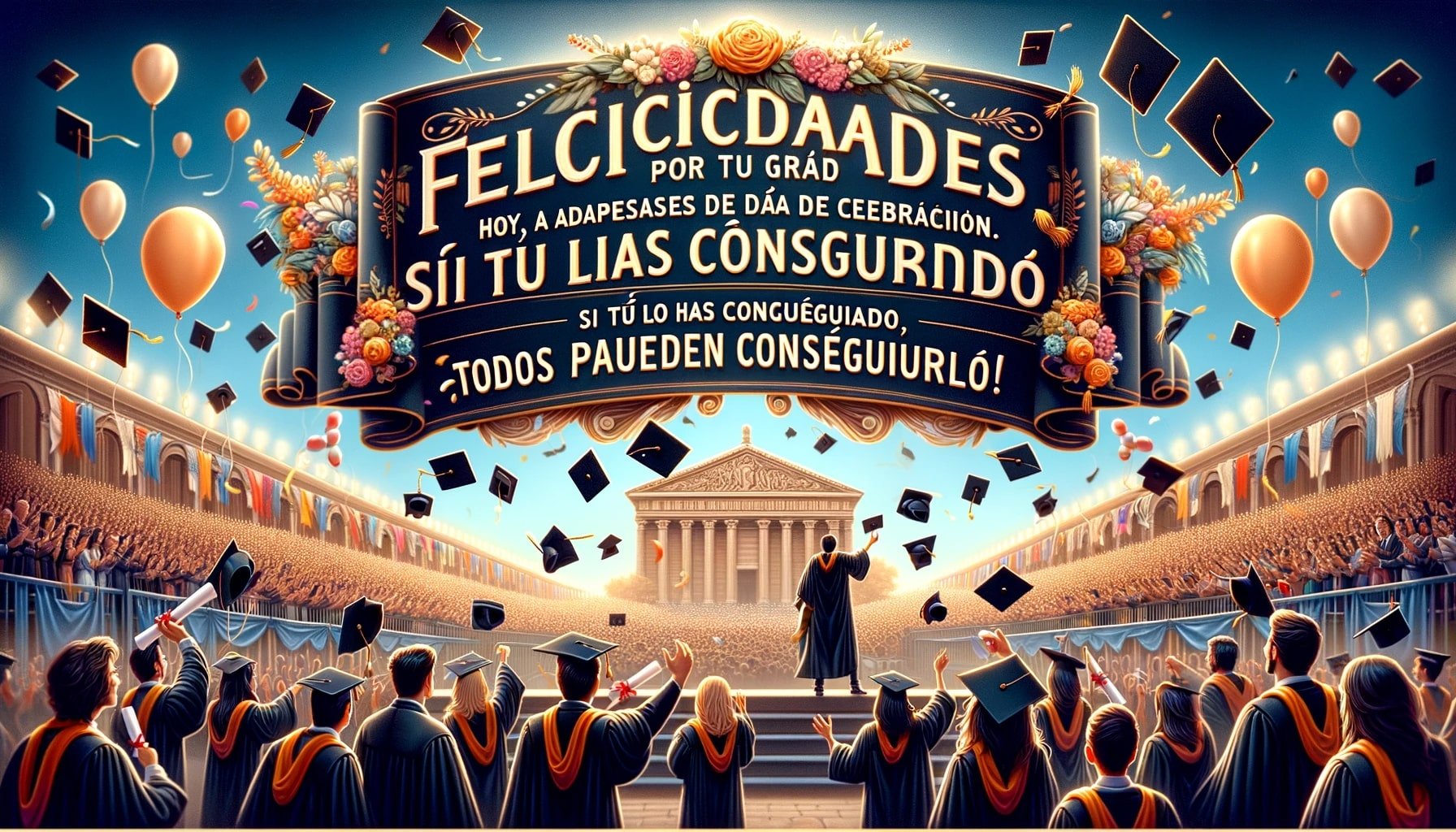 ¿No te da vergüenza haberte graduado con las mejores notas, so empollón? En serio, ¡felicidades!