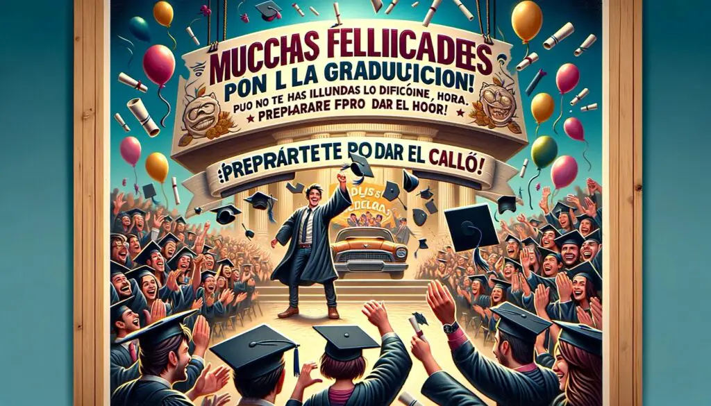 Estudiar, estudiar, estudiar, trabajar, trabajar, ¡por fin lo has conseguido! ¡Ahora puedes descansar y llevarte toda la gloria (y las bromas) del mundo! ¡Bien hecho, graduado!
