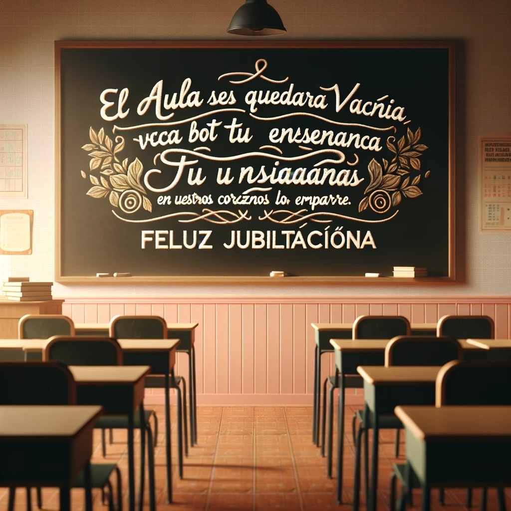 La tiza se puede borrar, el papel puede desgastarse, pero las lecciones que nos has impartido son eternas. Felicidades en tu jubilación.
