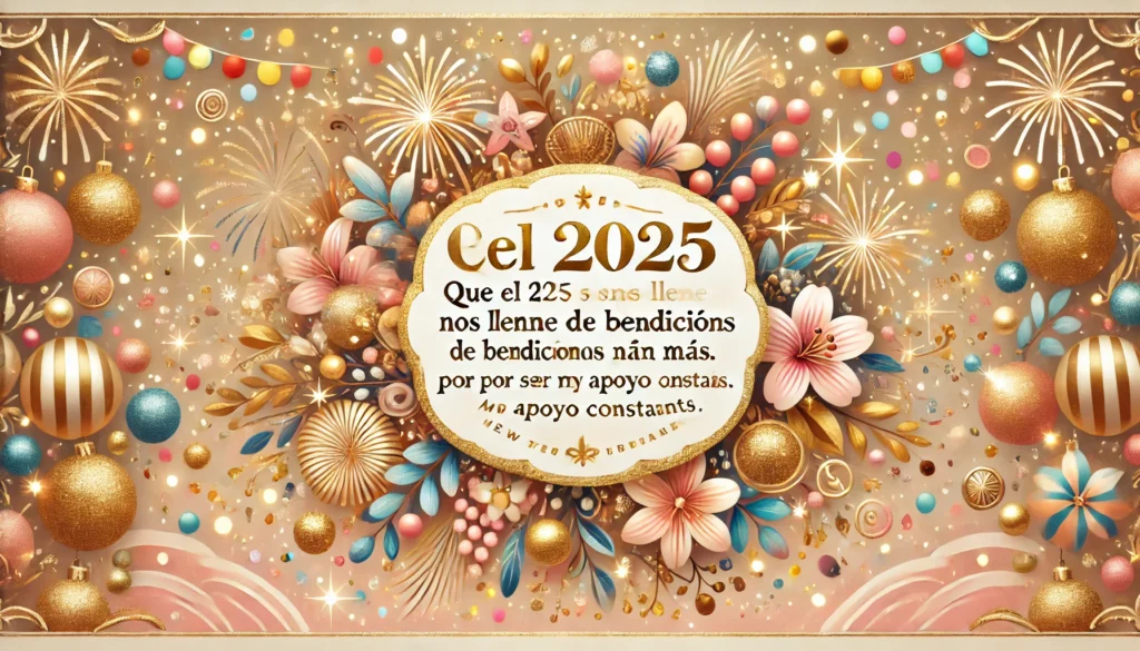 Que el amor y la unidad que compartimos nos acompañen siempre. ¡Feliz Año Nuevo, familia!
