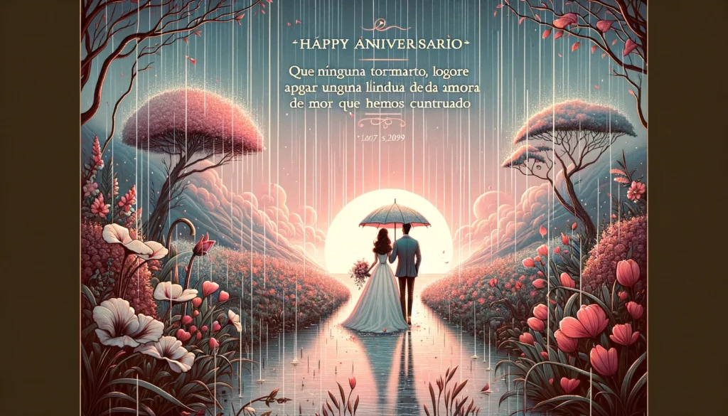 Hoy es justo el día perfecto para celebrar el recorrido que llevamos hasta ahora. Que el amor de Dios permanezca en nuestro hogar y sobreabunde la felicidad en nuestro matrimonio. ¡Feliz aniversario!

