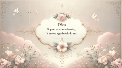 Create image for "frases para padrinos de bautizo" and put a written quote in the image. the quote is: "1. Dios te puso en mi camino, Madrina, y estoy agradecido por eso." in Horizontal rectangle shape.