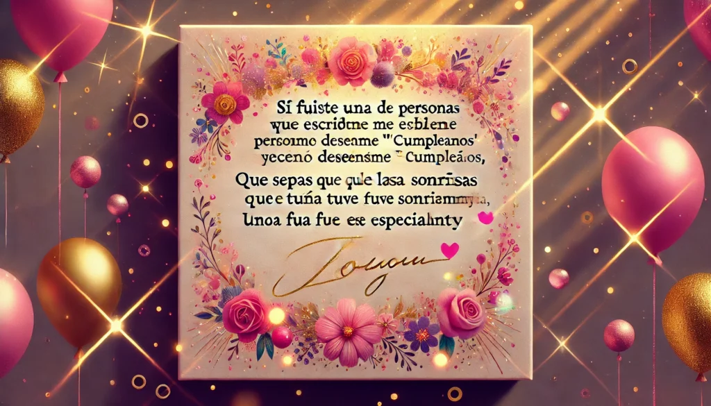 30 Conmovedoras Cartas de Cumpleaños para una Persona Especial que Harán Llorar de Emoción 8 Me siento muy bendecida/o por tener personas tan importantes en mi vida. Mi día no pudo ser mejor: ¡sois mi mejor regalo! Gracias.