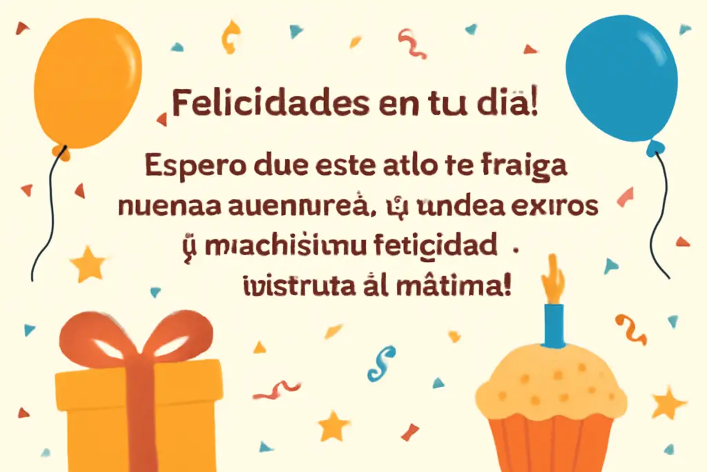 36 Felicitaciones de Cumpleaños para Chicos Jóvenes: Mensajes Especiales 6 ¡Feliz cumpleaños! 🌟 Espero que este día sea tan especial como tú. ¡Que la vida te siga regalando éxitos y sonrisas!