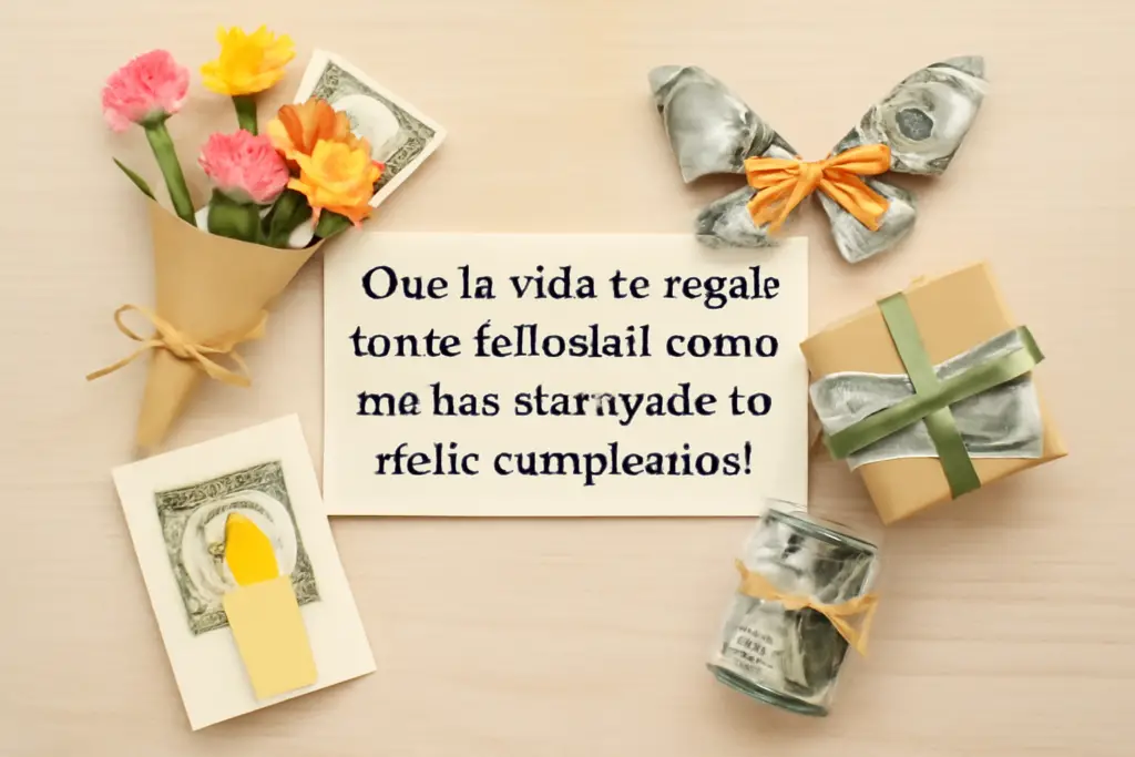 34 Frases Originales para Regalar Dinero en un Cumpleaños 5 Hoy celebramos el día en que Dios se inspiró en sus creaciones. ¡Eres una obra de arte! ¡Felicidades!