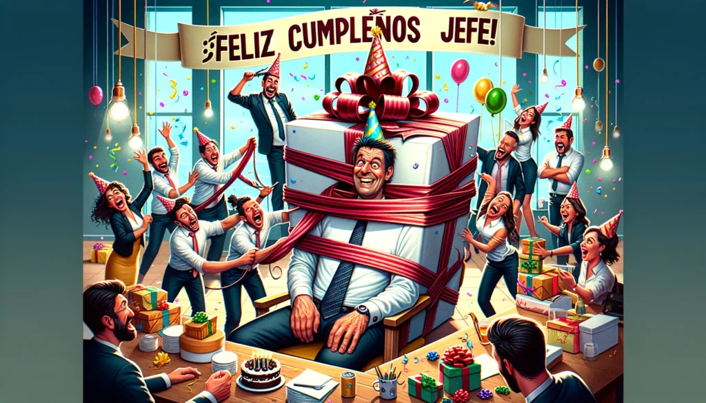 Ojala! todos los días fuera su cumpleaños jefe, porque es la única ocasión en donde la administración bota la casa por la ventana con el festejo y no escatima en gastos. Así todos estamos felices, en vez de celebrar su cumpleaños cada año mejor propongo celebrarlo mensual. Ya la administradora me está mirando feo… es solo un chiste. Lo importante es que le deseamos al Jefe ¡Muchas Felicidades!

