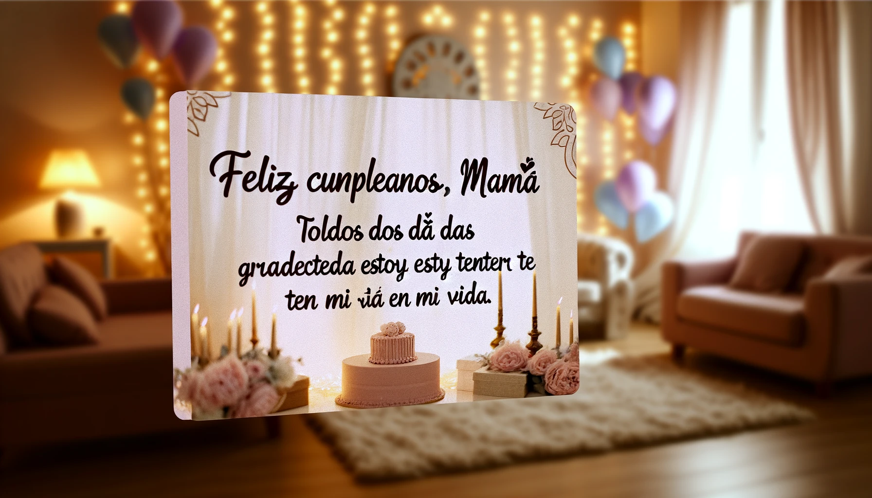 Te mereces un cumpleaños inolvidable y un año increíble. Aprovecha tu día y acuérdate de que siempre estaré a tu lado. ¡Felicidades por tu día!