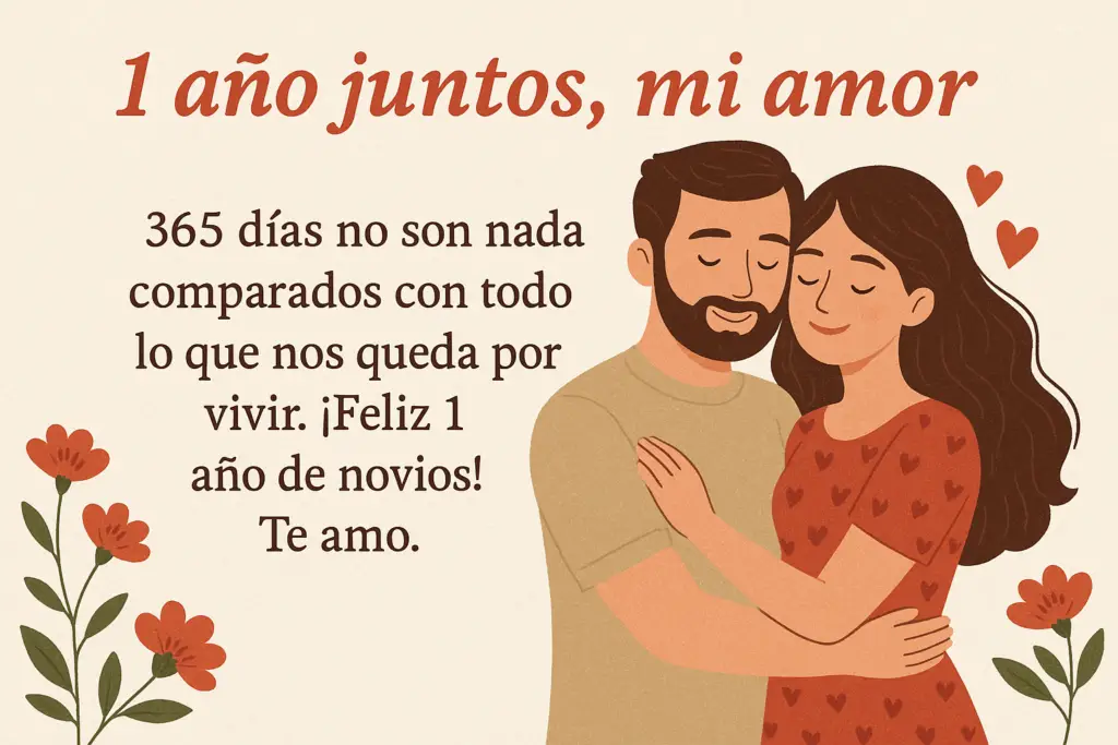 30 Mensajes de Amor: 1 Año Juntos Mi Amor 4 ¡Quédate más tiempo conmigo! Así esperaba tu “sí” hace 12 meses. Que hermosa trayectoria estamos construyendo. ¡Felicidades para nosotros!