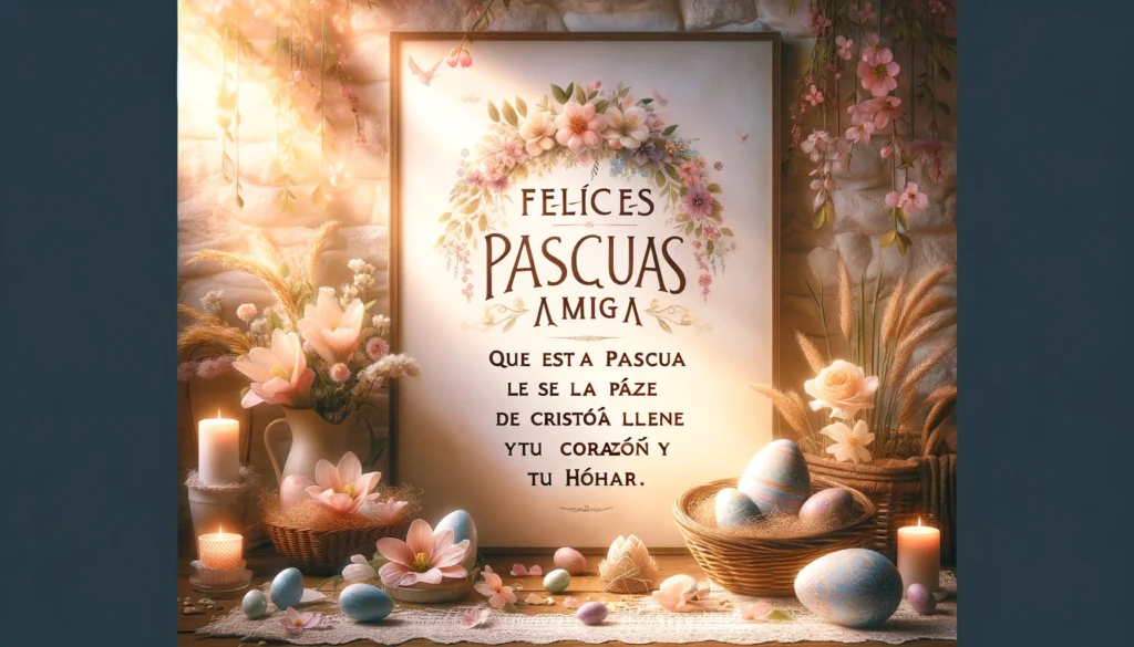 Que la paz y la alegría de la Pascua llenen tu corazón y hogar con bendiciones interminables.

