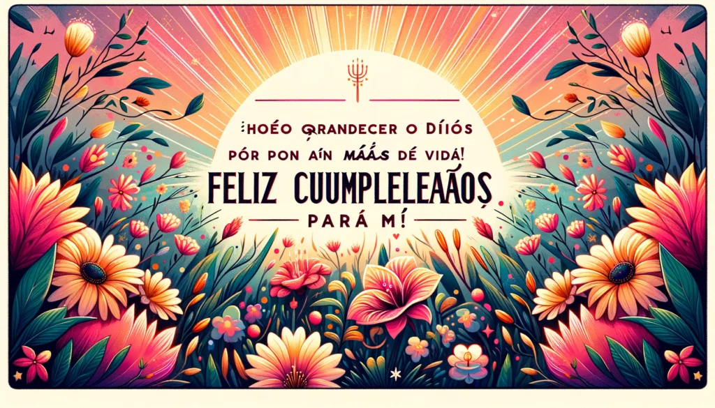 En este día tan especial, quiero agradecerle a Dios por todas las bendiciones que me dio en la vida y por todas las personas especiales que forman parte de ella. ¡Feliz cumpleaños para mí!

