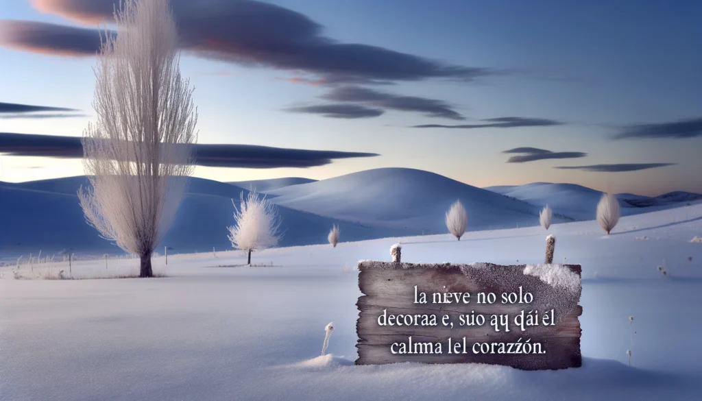 La nieve nos recuerda que todo tiene su ciclo, y que siempre hay un nuevo comienzo.