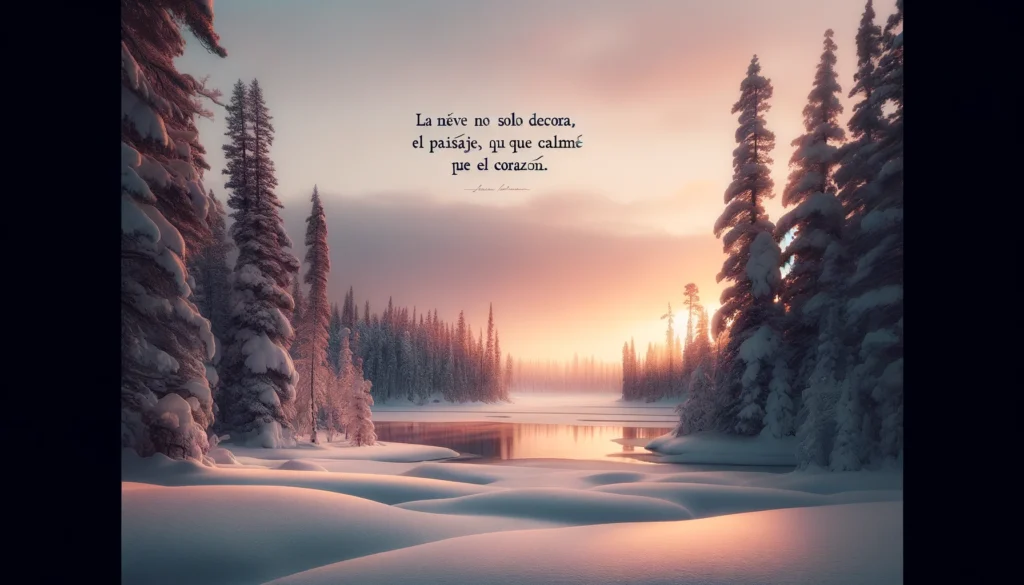 Si puedes encontrar la belleza en la nieve, puedes encontrar la belleza en cualquier cosa.