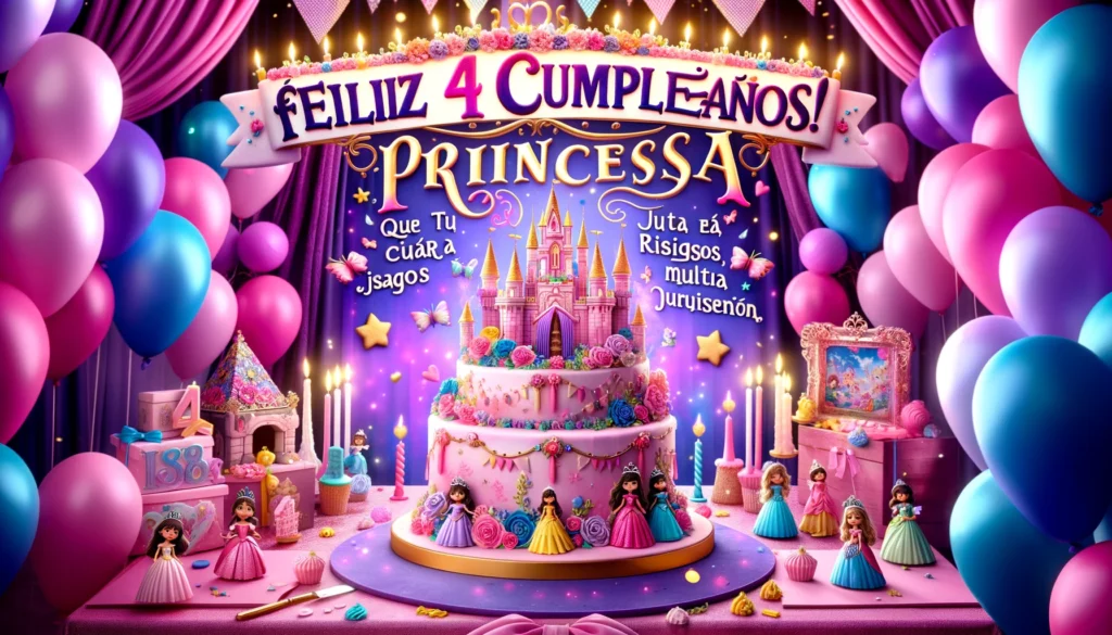 ¡Feliz cumpleaños al pequeño príncipe que cumple cuatro hoy! ¡Mucha felicidad en tu camino!
