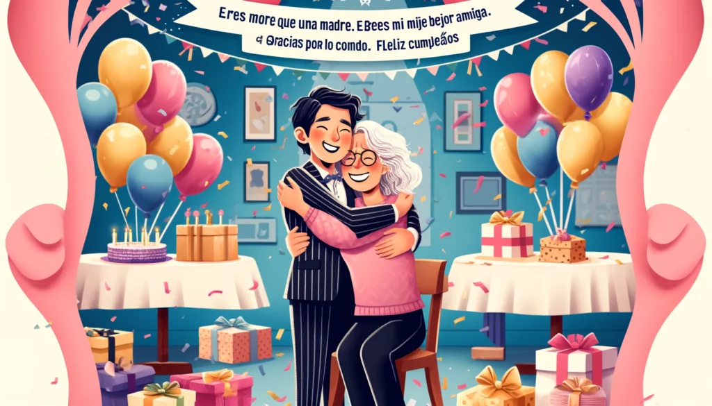 “Las rosas son rojas, el mar es azul, y para ayudarme en cada momento, no hay nadie mejor que tú. Feliz cumpleaños para ti mamá, eres la mejor”.

