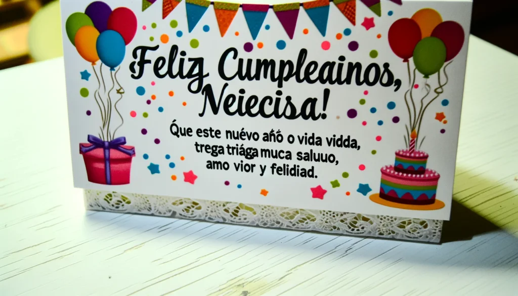 "Hoy es un día magnífico porque celebramos tu existencia. ¡Feliz cumpleaños, vecina!"
