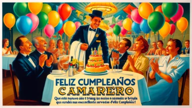 "Felicidades en tu día, eres la camarera más dedicada y amable que conozco."