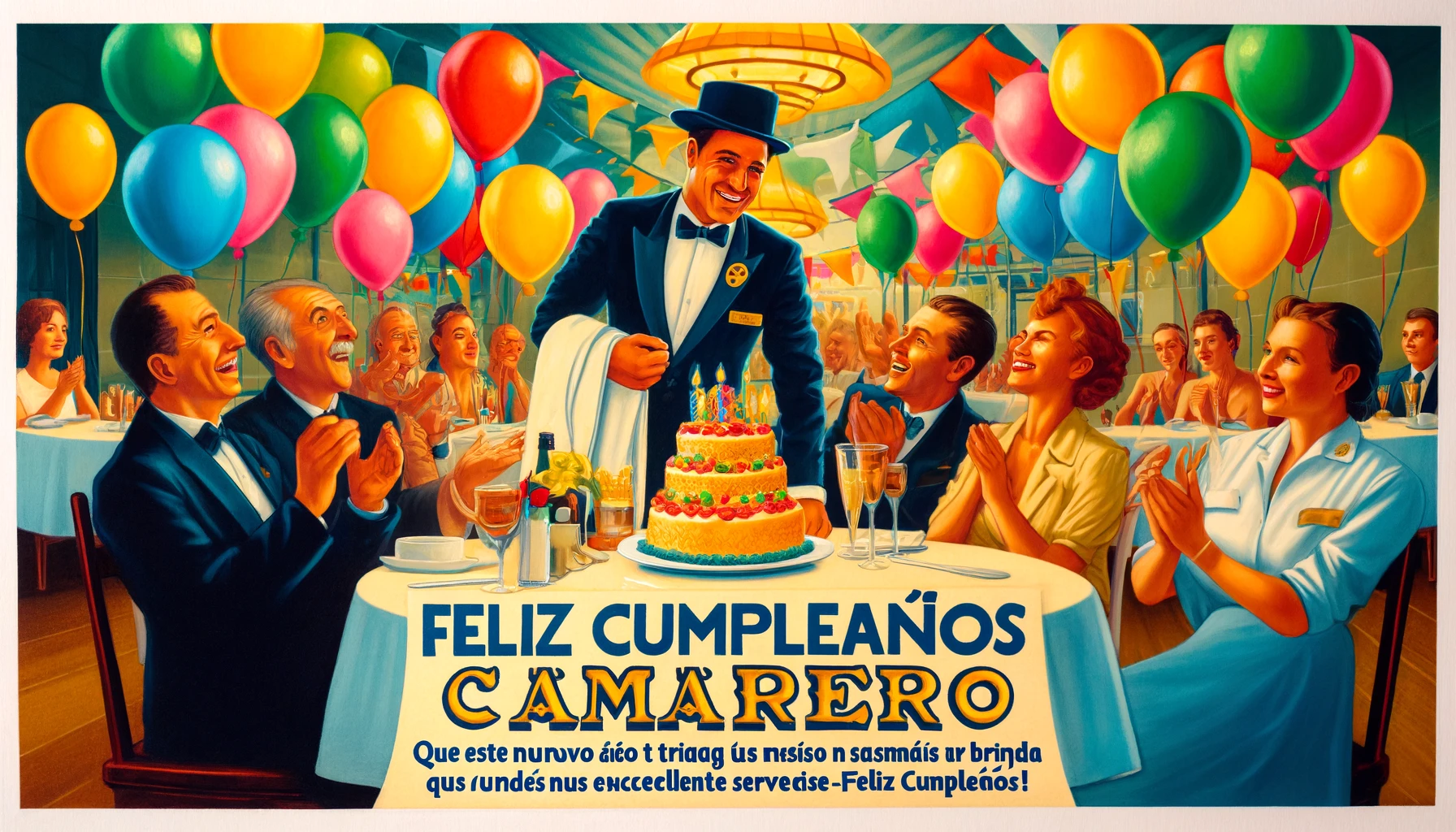 "Felicidades en tu día, eres la camarera más dedicada y amable que conozco."