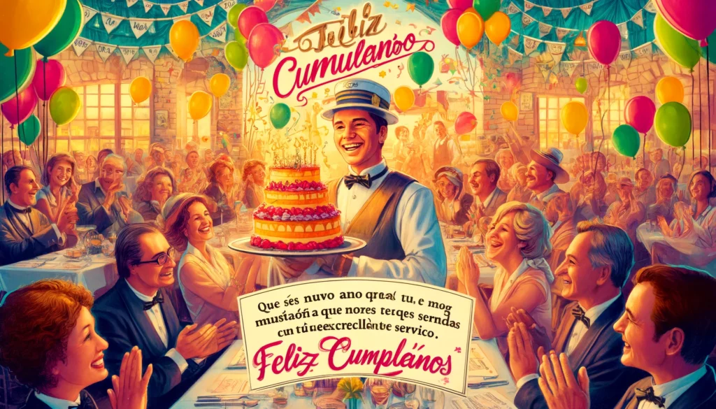 "Feliz cumpleaños a la camarera que nunca deja de sonreír, sin importar cuán ocupada esté."

