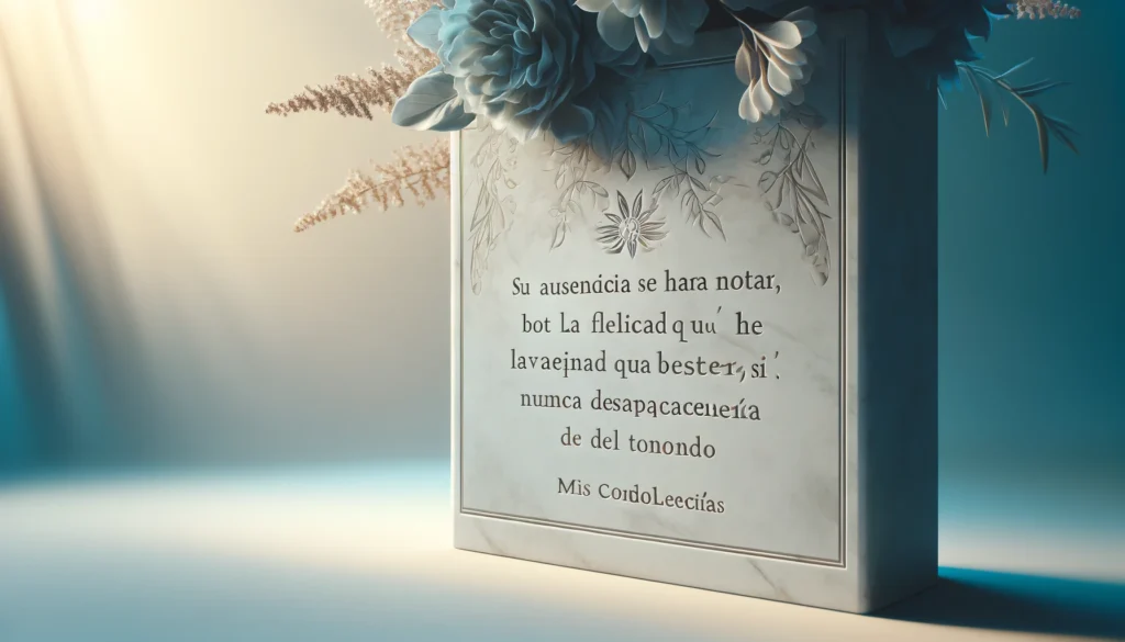 4. La muerte de un ser querido es siempre dolorosa, pero insluso esa tristeza da lugar a los momentos dedicados a recordar con una sonrisa a esa persona. Te deseo que muy pronto puedas hacerlo.
