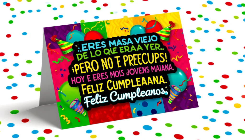 «Pasé tres horas buscando en Internet el mensaje de cumpleaños perfecto para ti y luego me di por vencido. ¡Feliz cumpleaños!».
