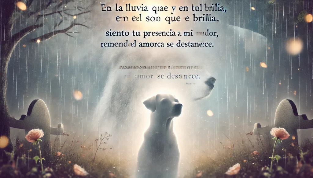 "Hoy el cielo tiene un nuevo ángel de cuatro patas. Gracias por los años de amor y alegría que nos diste."
