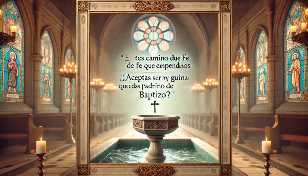 «Con mucho amor, te invito a ser mi padrino de bautizo. Juntos, daremos pasos firmes en la senda de la espiritualidad.»
