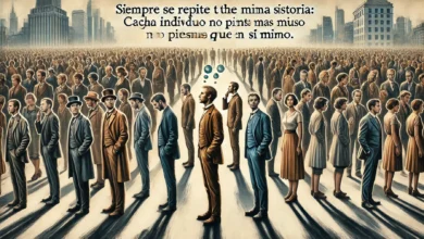 Cuando el hombre se mira mucho a sí mismo, llega a no saber cuál es su cara y cuál es su careta.