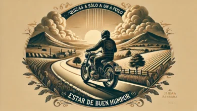 “La vida es como un paseo en moto, todo depende de tu forma de conducir”.