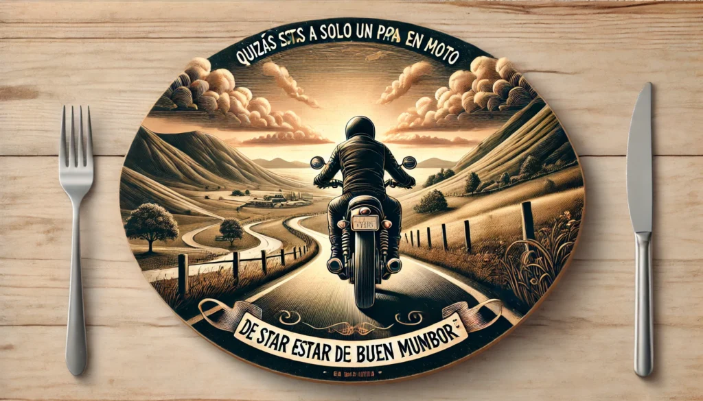 “A veces estoy triste, pero recuerdo que tengo moto y se me pasa”
