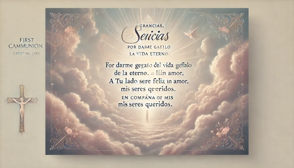 3. Mi buen Jesús, hoy vengo a ti por primera vez, bendíceme y bendice a todos lo que amo y con los que comparto esta alegría.
