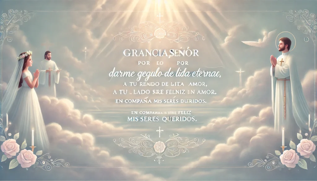 5. Jesús: en este día tan importante te pido que me des un corazón grande para comprender el gran amor que me tienes y que nunca me aleje del camino que me señalaste y si me desvío sepa volver
