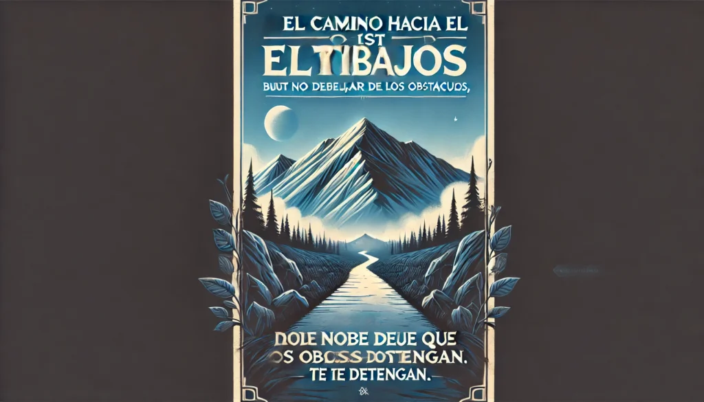 La perseverancia es la clave del éxito. No importa cuán difícil sea el camino, siempre hay una luz al final del túnel.
