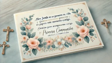 2. "Que la paz y el amor de Jesús siempre te acompañen. Gracias por compartir conmigo el día de mi Primera Comunión."