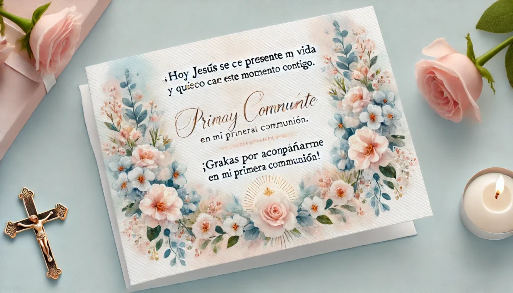 5. "La Primera Comunión marca un hito en mi vida y estoy feliz de poder compartirlo contigo. Gracias por ser parte de este momento memorable."
