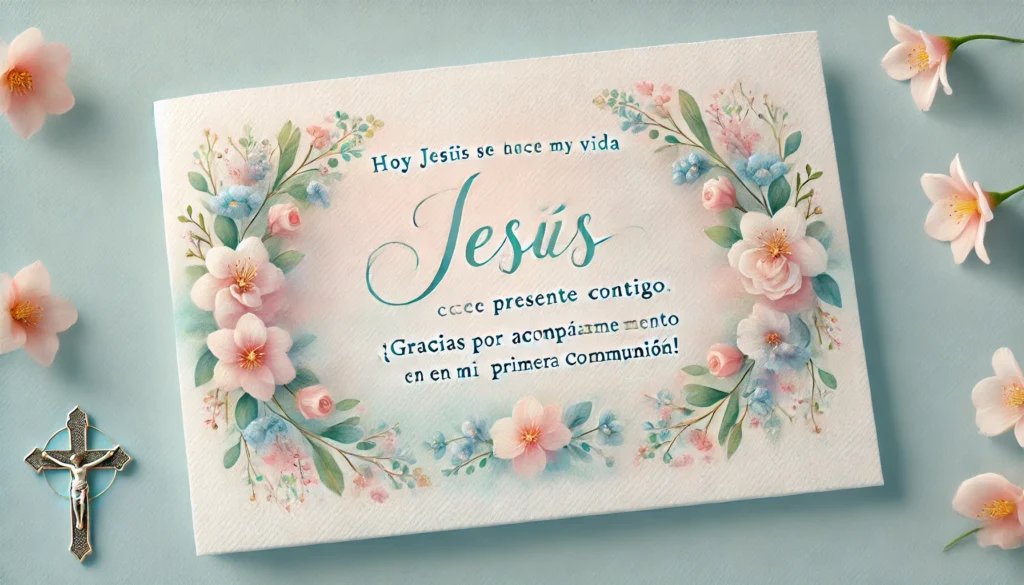 5. Por primera vez recibiré a Jesús sacramentado. En esta ocasión tan especial en mi vida como cristiana deseo hacerlos participes de esta ceremonia.

