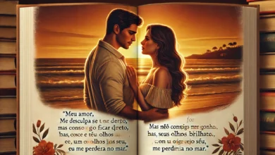 Meu amor, me desculpa se eu for direto, Mas desde que te vi, não consigo mais ficar quieto. Seus olhos brilhantes me fazem sonhar, E, com um beijo seu, eu me perderia no mar.