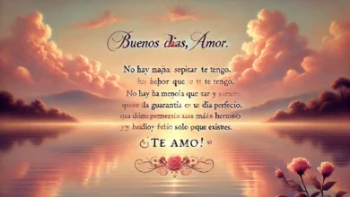 ¡Buenos días! Sabes que te amo más que a nada en este mundo. Nada se compara con la felicidad que es tenerte en las primeras horas del día. Tu abrazo me recibe a cada nuevo amanecer y tu beso me inspira y fortalece. ¡Un lindo día para nosotros!