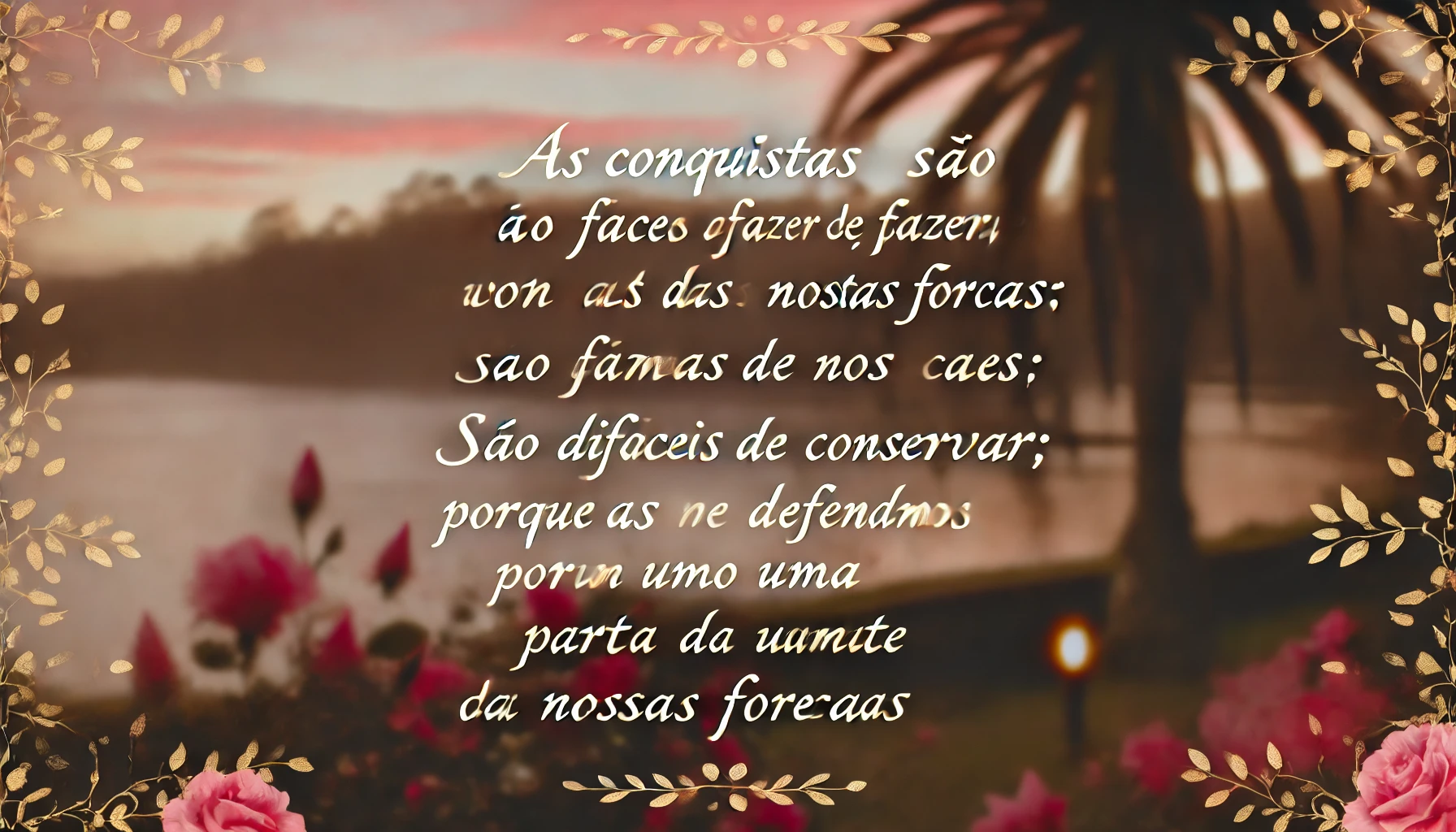 As verdadeiras conquistas, as únicas de que nunca nos arrependemos, são aquelas que fazemos contra a ignorância.