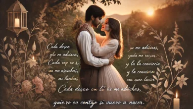 “Cuando te veo, no dejo de pensar que mi felicidad es completa. No paro de imaginar que ahora si abarca todo el planeta, mis sentimientos hacia ti son como noche en luna llena, son tan profundos como el mar, infinitos como la arena”.